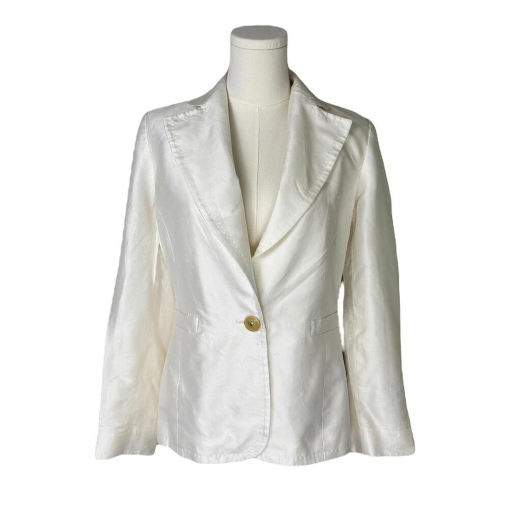 Women's Vintage Banana Republic Blazer White Size 4